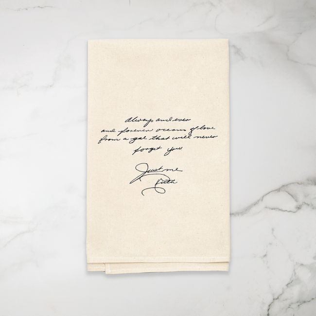 The Printed Gift Handwritten Letter White Tea Towel.png
