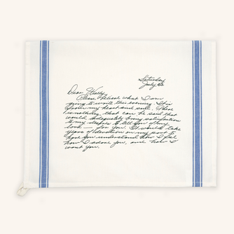 Blue Striped Custom Handwritten Letters Towel