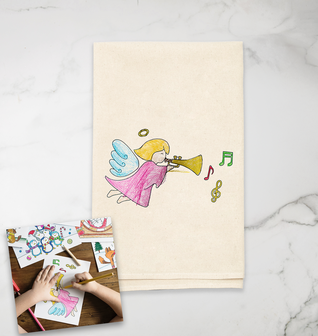 Natural Cotton Custom Kids Artwork Towel