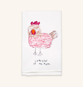 White Cotton Custom Kids Artwork Towel