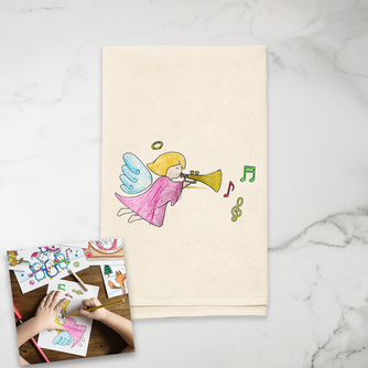Natural Cotton Custom Kids Artwork Towel
