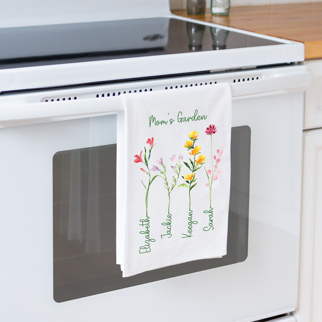 The Printed Gift White Tea Towel Garden Collection.png