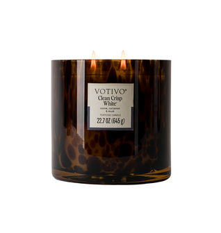 Clean Crisp White Tortoise Candle - Mother's Day Gift