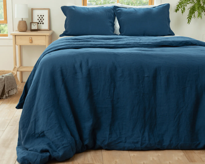 Organic European Linen Duvet Cover Set | Solid Colors