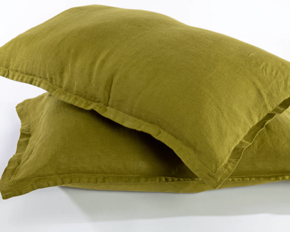 Organic European Linen Pillowcases | Solid Colors