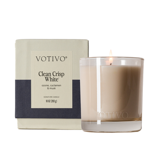 Clean Crisp White 10 oz. Signature Candle - Fresh & Clean Fragrance