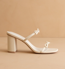 The Wendy |  Bow Block Heel