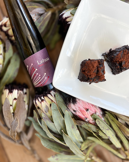 When Brownie Met Lehua showcasing Lehua Raspberry Dessert Wine from MauiWine