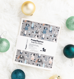 Puppington Pupper Towels Dog Dishcloths 3-Pack