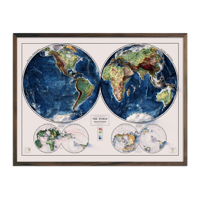 World_in_Hemisphers_1917_Relief_Map_Bathy_Walnut.webp