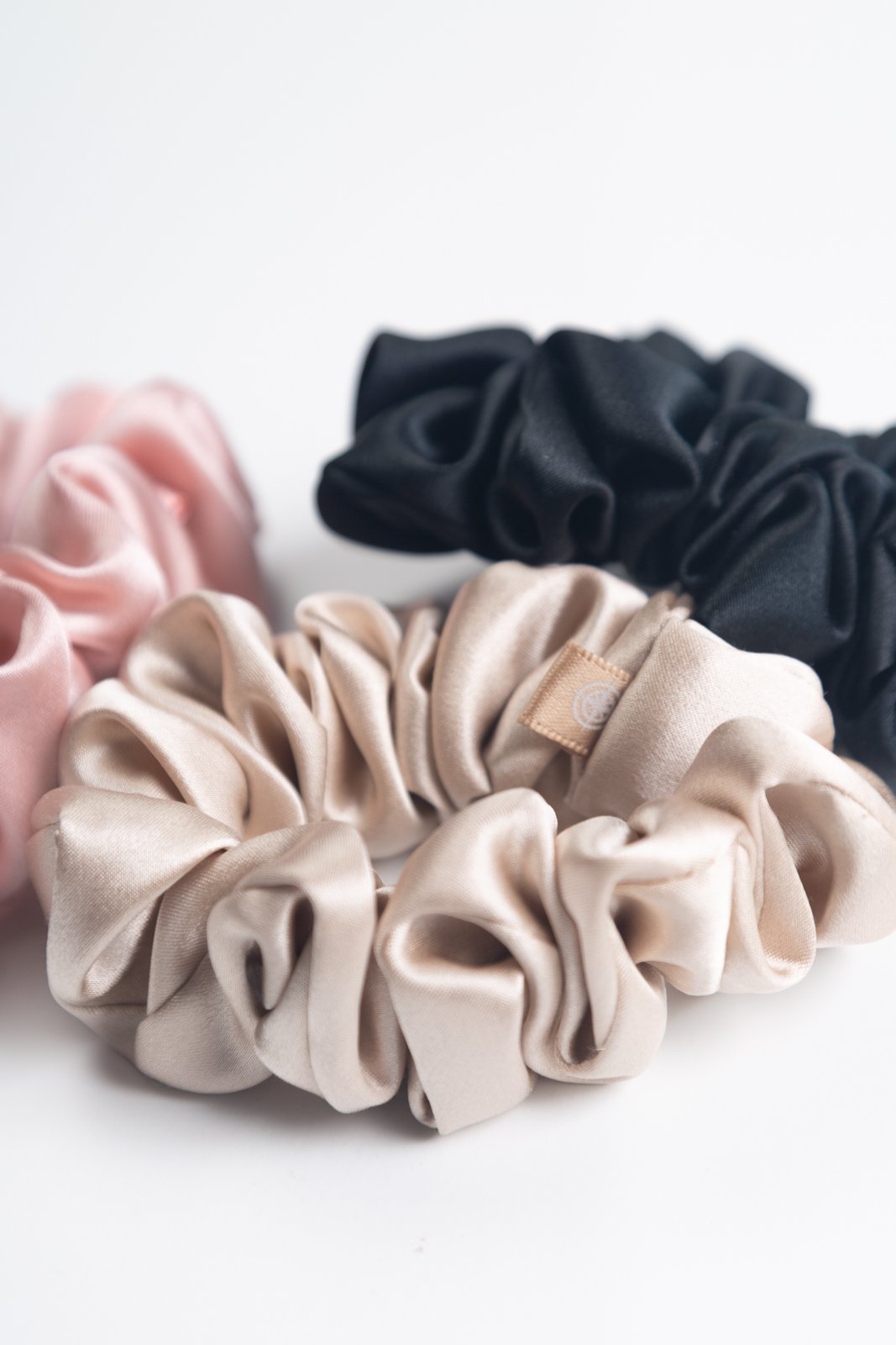 100 Pure Mulberry Silk Hair Scrunchies Set of 3 Large Hair Ties