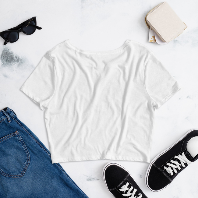 Breaking News Don't Post your Crimes on Social Media Women’s Crop Tee-gallery-32717407256642