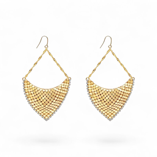 Mesh Shield Earrings-gallery-34161184899147