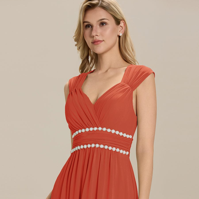 ever ZELINA|Backless Chiffon Sleeveless Bridesmaid Dress-gallery-33633355628618