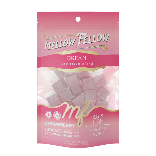 Dream Blend - Live Resin M-Fusions Edibles - Strawberry 1000mg-gallery-37570508161230