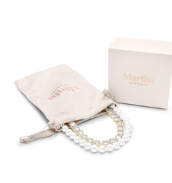 Martha Stewart Pearl and Crystal Necklace In Gold, 24 Inches For Women