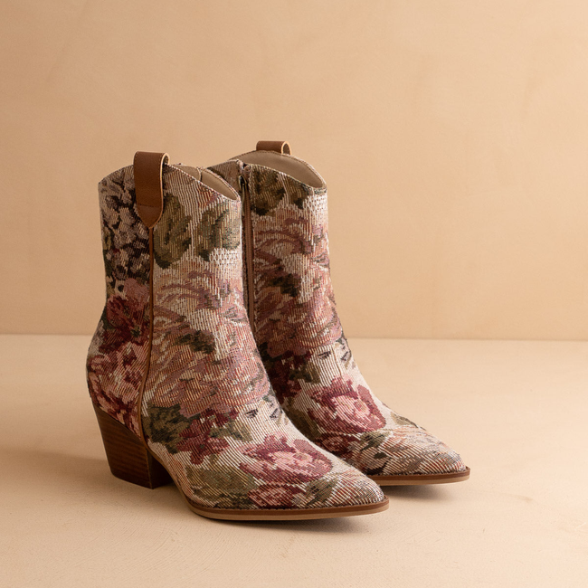 The Karina | Mauve Tapestry Bootie-gallery-38968702927025