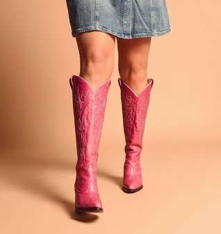 Santa Rosa Pink Wide Calf Boots