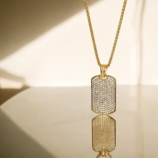 Valor Dog Tag Necklace-gallery-42474227663098