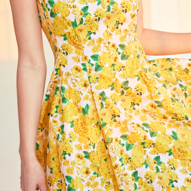 Courtney Floral Poplin Dress-gallery-43986695192826