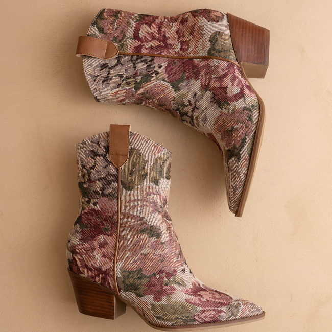 The Karina | Mauve Tapestry Bootie-gallery-38968702861489