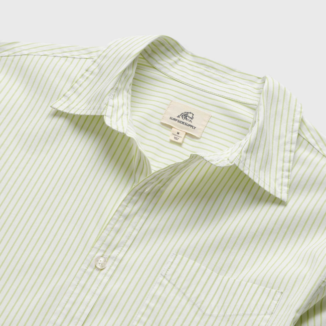 Brian Pinstripe Shirt - Margarita Green-gallery-45068304023810