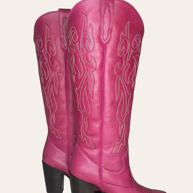 Santa Rosa Pink Wide Calf Boots-gallery-38281984606432