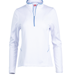 Love All Tennis Women's Tracy 1/4 Zip Jacket Resort Gingham