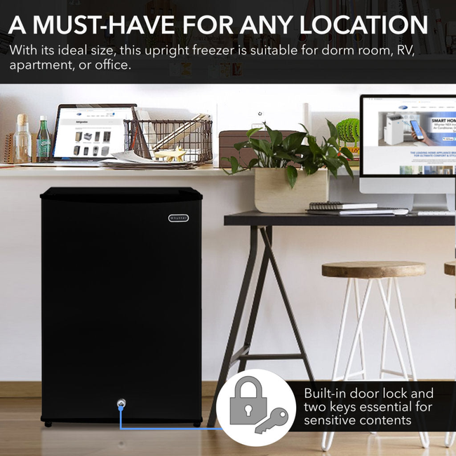 Whynter 3.0 cu ft Energy Star Upright Freezer in Black CUF-301BK-gallery-46828508938488