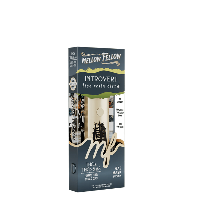 Introvert Blend - Live Resin 1ml Disposable Vape - Gas Mask (Indica)-gallery-37327697051854