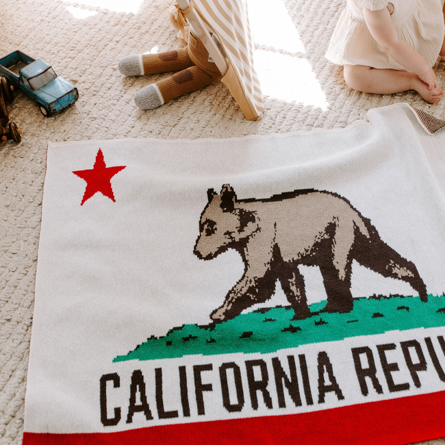 Baby California Flag Blanket-gallery-46682890535203