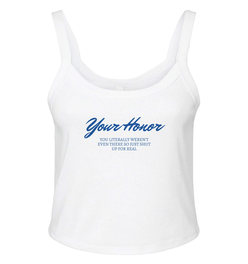 Your Honor Women's Micro Ribbed Scoop Tank