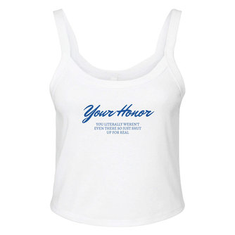 Your Honor Women's Micro Ribbed Scoop Tank