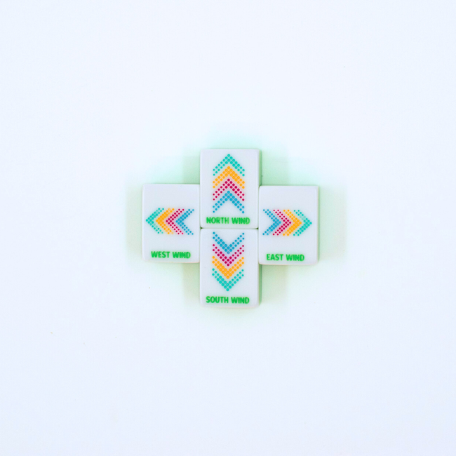 Crystal Confetti Citrus Green | Mahjong with a Sprinkle of Color and Joy | Clear Top with Colorful P-gallery-50241562935607