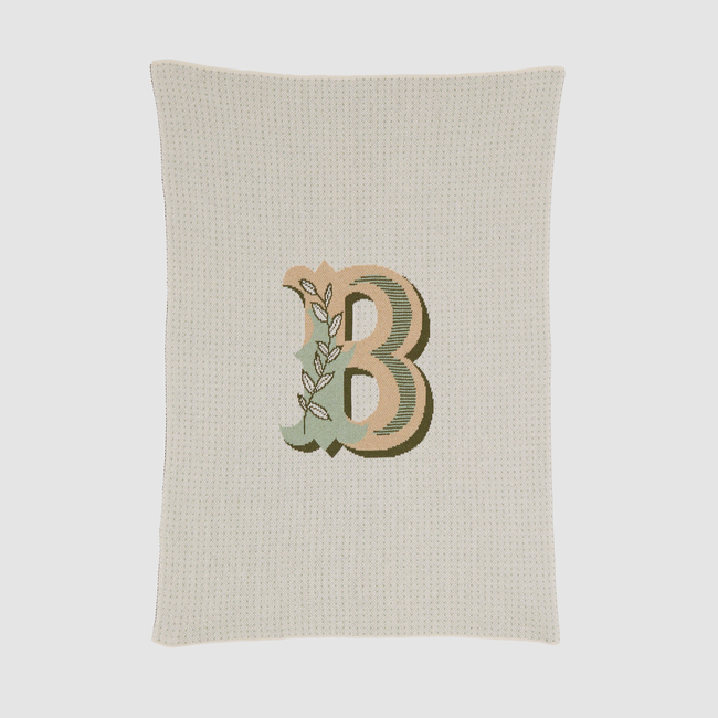 Baby Initial Personalized Blanket-gallery-46269590372643