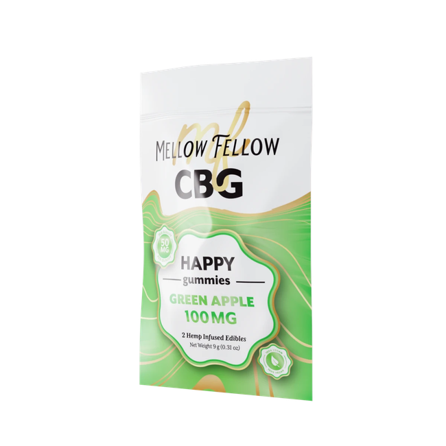 Happy CBG Gummies 100mg - Green Apple-gallery-39102625284302