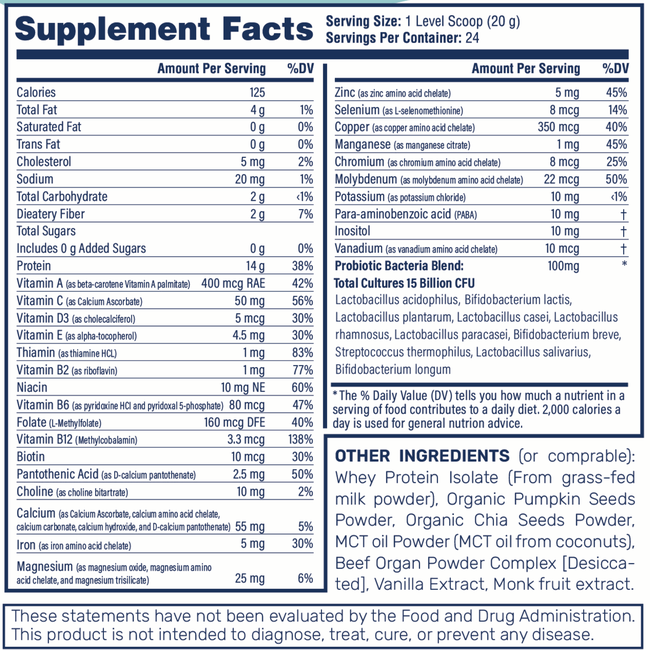 WithLove Protein & Probiotic Powder w/ Multivitamins - Non-Diary (Hydrolyzed Beef Protein)-gallery-39741293461660