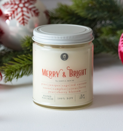 Christmas Candle Merry & Bright  - 8 oz