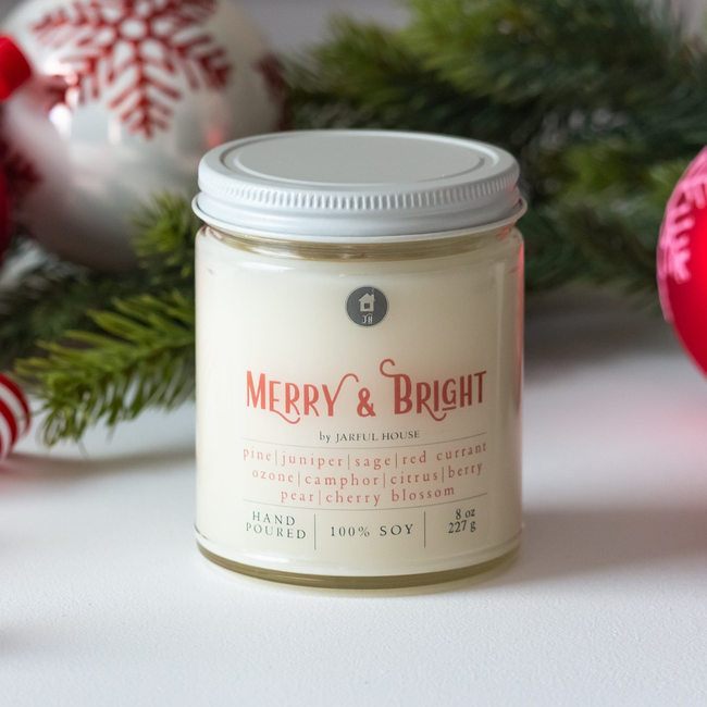 Christmas Candle Merry & Bright  - 8 oz-gallery-28532888043590