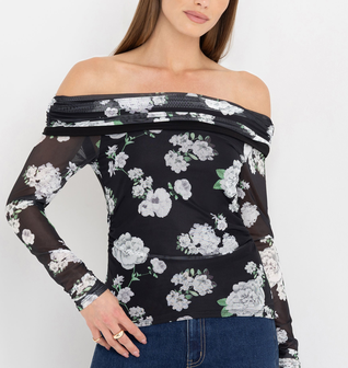 Romeo Floral Mesh Top