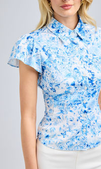 Francesca Floral Poplin Shirt