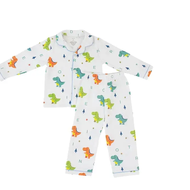 Dino Dreams Print - Cotton Pajamas for Toddlers & Kids (12M–4Y)-gallery-46604604440809