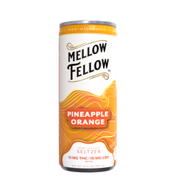 Delta 9 THC + CBD Seltzer Beverage 20MG - Pineapple Orange 4 Pack