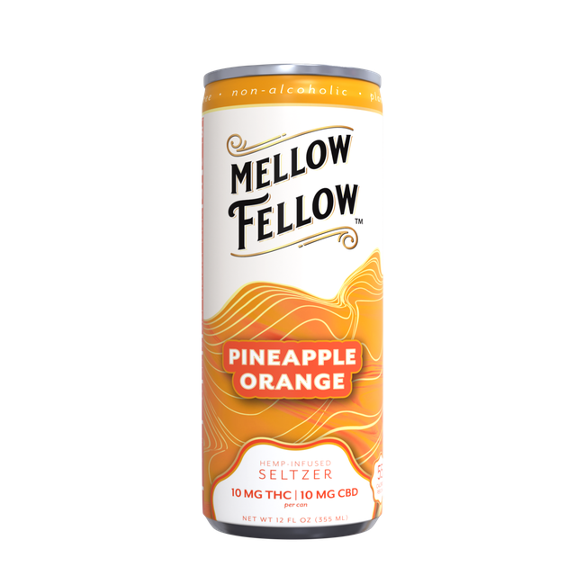 Delta 9 THC + CBD Seltzer Beverage 20MG - Pineapple Orange 4 Pack-gallery-38138956644558