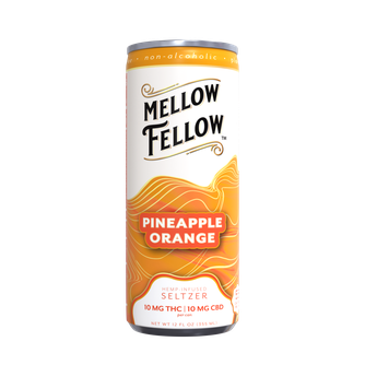Delta 9 THC + CBD Seltzer Beverage 20MG - Pineapple Orange 4 Pack