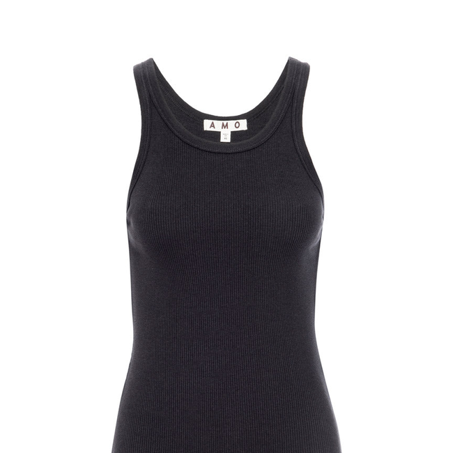 Long Rib Tank <br> Vintage Black-gallery-28578420097090