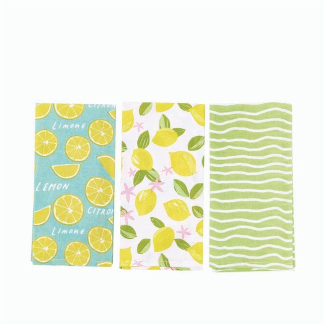 Limone Cotton Kitchen Towels (Set of 3)-gallery-32767364071511