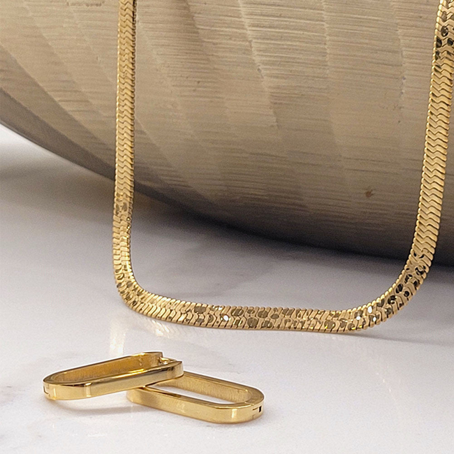 Azura Geometric Gold Hoop Earrings-gallery-42474078241018