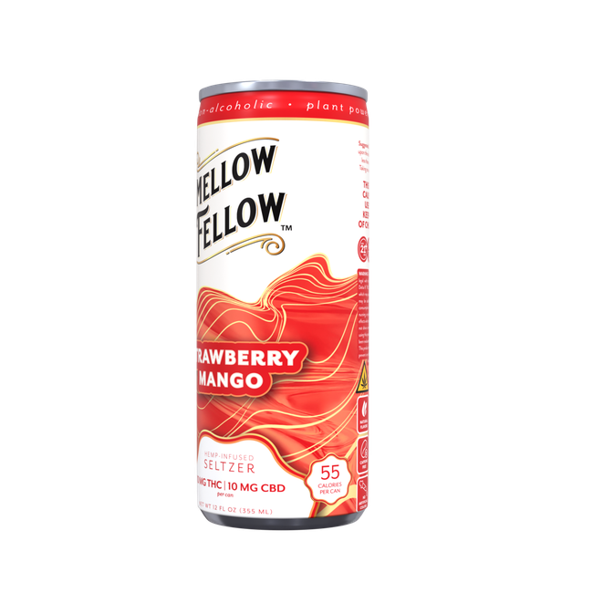 Delta 9 THC + CBD Seltzer Beverage 20MG - Strawberry Mango 4 Pack-gallery-38138968867022