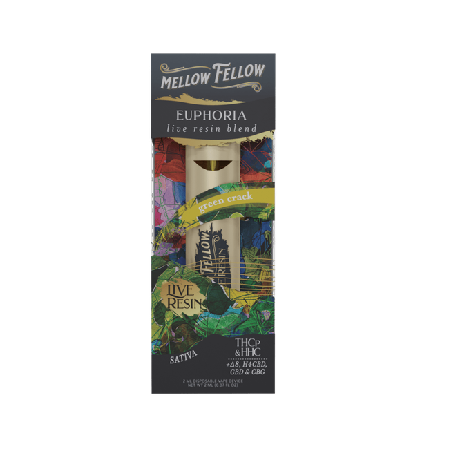 Euphoria Blend 2ml Live Resin Disposable Vape - Green Crack (Sativa)-gallery-37327752397006